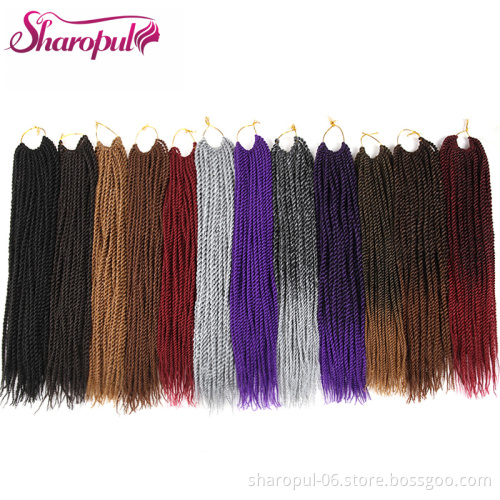 senegalese twist crochet braid 30strands/pack synthetic rope twist braid hair extensions
